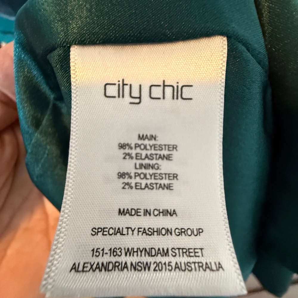 City Chic Teal Floral Strapless Dress - Picture 4 of 7